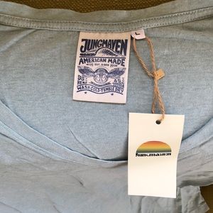 Jungmaven Dusty Blue V-neck Tee